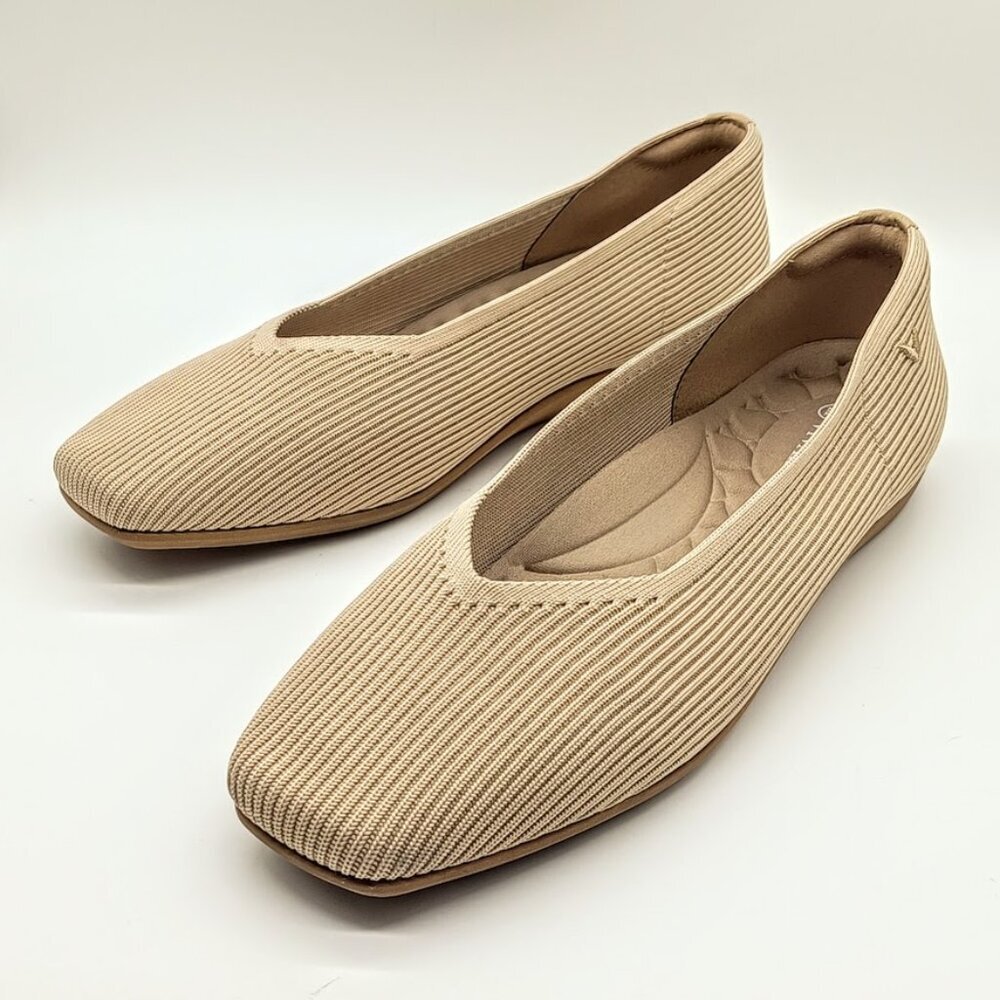 VIVAIA Women's Cream Flats - Picture 2 of 9